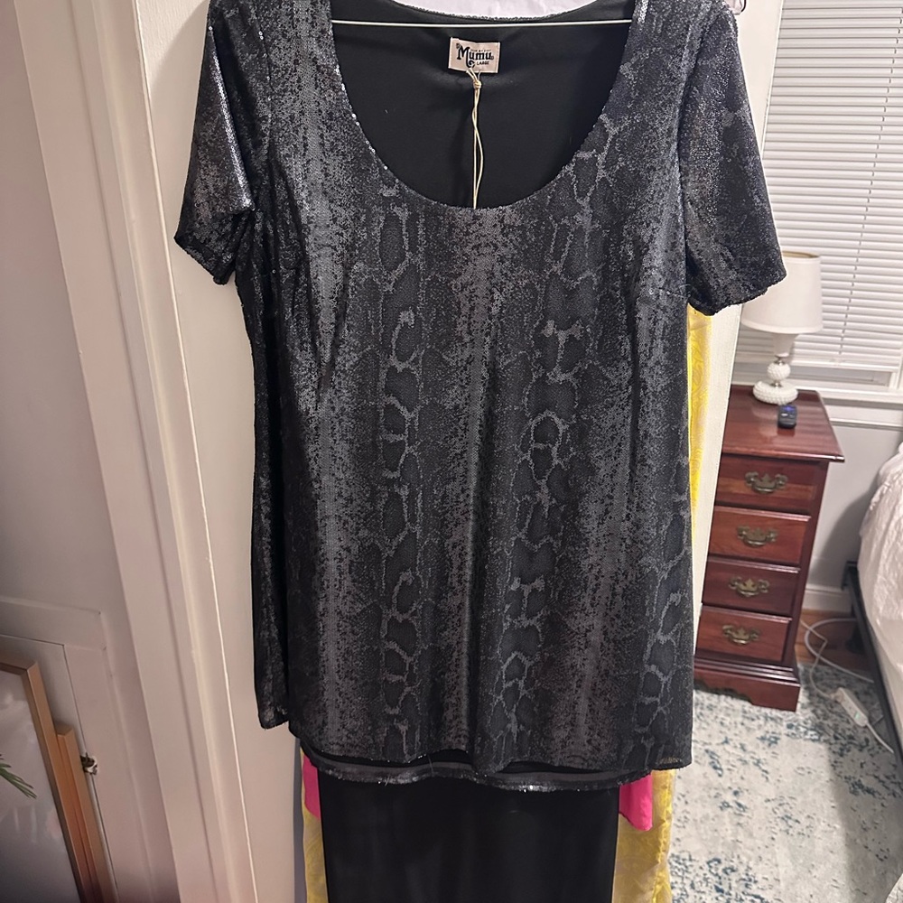 Show Me Your Mumu Black Snake Print dress/tunic